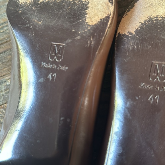 Bruno Magli brown patent leather everyday rounded toe heel Size 41 - Picture 8 of 8